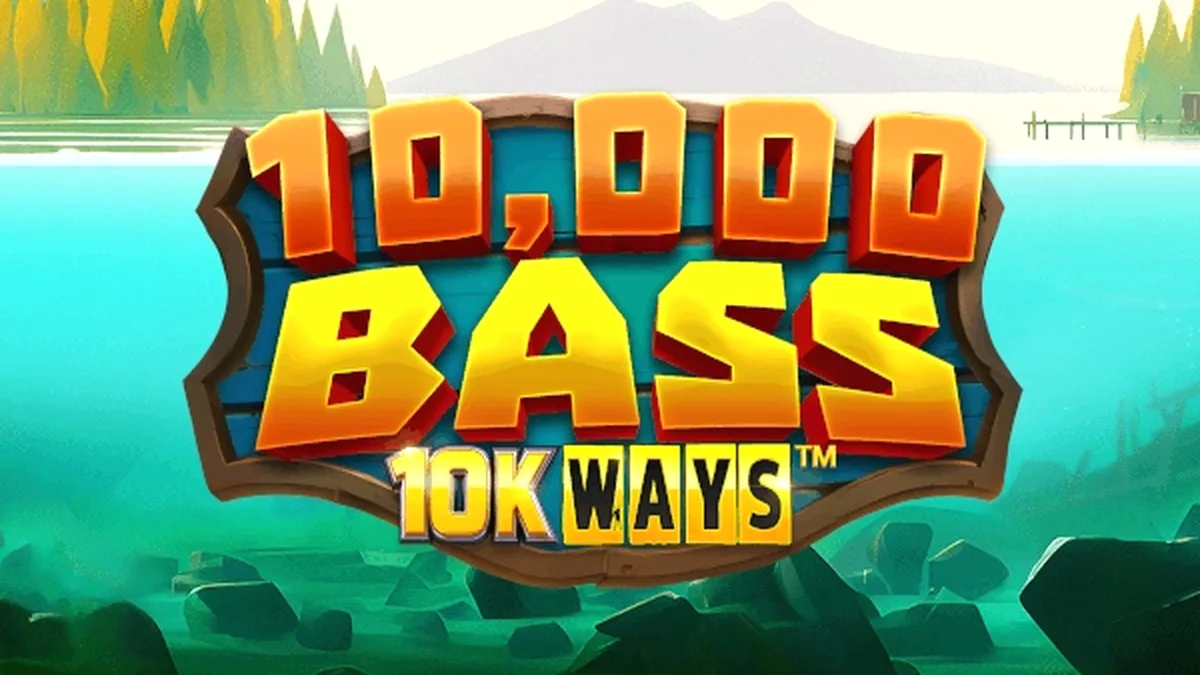 Interface do slot 10,000 Big Bass 10K Ways com rolos girando